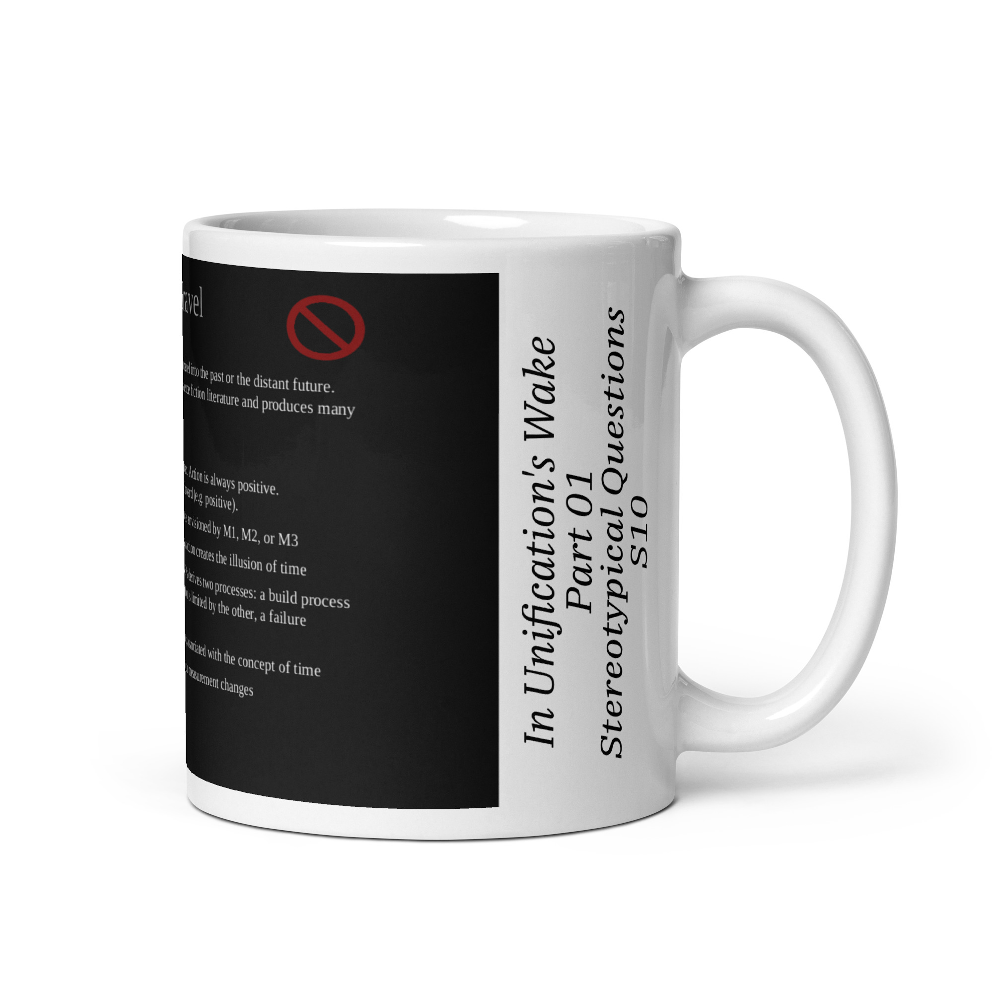 IUWP01 Slide 10 Time Travel White glossy mug - Image 3
