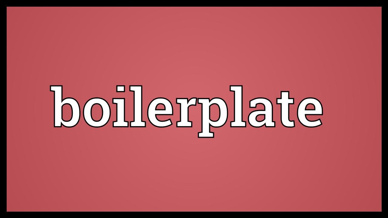 Boilerplate